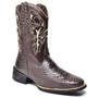 Imagem de Bota Texana Masculina Couro Jacaré Country Estilo Bordado