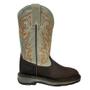 Imagem de Bota Texana Masculina Goyazes Bico Quadrado Work Dallas Café Couro Flex Champ Ref.207401-CK