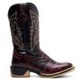 Imagem de Bota Texana Masculina Premium Couro Jacare Imit Bordo e Ecologico Preto Jump - Silverado Botas