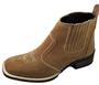 Imagem de Bota texana numero 38 estilo country couro solado em borracha costurado botina bico quadrado