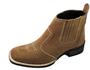 Imagem de Bota texana numero 38 estilo country couro solado em borracha costurado botina bico quadrado