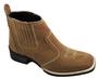 Imagem de Bota texana numero 38 estilo country couro solado em borracha costurado botina bico quadrado
