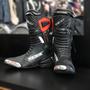 Imagem de Bota Texx Pista Speed Moto Esportiva Couro Preto Cinza