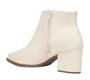 Imagem de Bota Vizzano Cano Curto Bico Fino Salto Bloco Feminina- Branco  3084.100