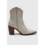 Imagem de Bota Western Cano Baixo Vizzano Feminina - Branco