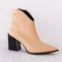 Imagem de Bota Western Cano Curto Salto Bloco Offwhite