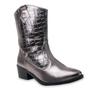 Imagem de Bota Western Couro Feminina Modelo Marcante Moda Country Bico Fino Salto Grosso e Baixo