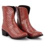 Imagem de Bota Western FemininaTexana Salto Grosso Cano Curto Croco