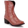 Imagem de Bota Western FemininaTexana Salto Grosso Cano Curto Croco