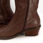 Imagem de Bota Western Marrom Chocolate Couro Cano Alto - Usaflex