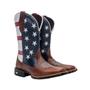 Imagem de Bota Western Masculina Bico Quadrado em Couro Texas Gold EUA Bco