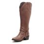 Imagem de Bota Western Texana Feminino Moda Country 2 em 1 Detalhe Tira Argola Salto Baixo Confortável