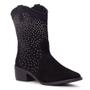 Imagem de Bota Western Texana Feminino Moda Country Detalhe Rebites Confortável Sola Borracha