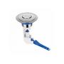 Imagem de Botão Acionador Superior 2 em 1 Universal ABS Cromado para Caixa Acoplada Blukit