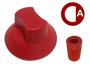 Imagem de Botão Croydon Chapeira Vermelha Com Adaptador "A"