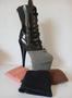 Imagem de Botas  profissional para  Pole Dance em vinil com protetor de salto  Salto A partir De 17 Cm