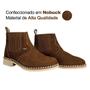 Imagem de Botina Casual Masculina Com Elásticos Laterais F1000 Vira Francesa Rústica Artesanal Resistente Leve
