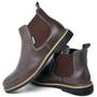 Imagem de Botina Classica Chelsea Masculina Sola Borracha Tradicional Couro Bota Resistente Casual Ref BT025