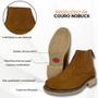 Imagem de Botina Country Nobuck Unissex Original Oliveira Castor Bico Quadrado Ref.0460