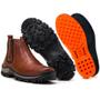 Imagem de Botina Masculina Couro Legitimo Bota Chelsea Masculina Resistente Trabalho Botas de Couro Masculina