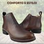 Imagem de Botina Trabalho Country Masculina Garotti Country Haras Vitelo Cowboy Ref. 301