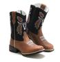 Imagem de Botinha Bota Infantil Country Masculina Estilo Menino Cowboy em Couro Legitimo