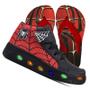 Imagem de Botinha De Led Led Masculino Aranha Meninos Estilo Barato Calce Facil + Chinelo