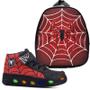 Botinha De Led Led Masculino Aranha Meninos Estilo Barato Calce Facil + Mochila - KIDS Imagem de Botinha De Led Led Masculino Aranha Meninos Estilo Barato Calce Facil + Mochila