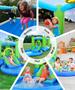 Imagem de Bounce House Klo Kick Bounce House com toboágua verde