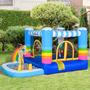 Imagem de Bounce House Outsunny inflável para crianças 2 em 1 com trampoli