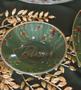Imagem de Bowl Blessed verde com borda dourada 16 cm