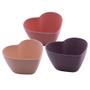 Imagem de Bowl de Coração Tigela Fibra de Bambu e PP Lines Coloridos 14x7cm Lyor