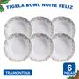 Imagem de Bowl de Natal Noite Feliz 18 cm Conjunto de Bowls Tramontina em Porcelana Decorada 4 Peças