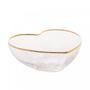 Imagem de Bowl de Vidro com Borda Dourada Heart 15x14x6cm - Wolff