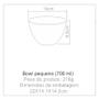 Imagem de Bowl Kos Em Acrílico Cristal 700ml