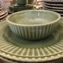 Imagem de Bowl para Sopa Frisada Verde 500ml Tigela Cerâmica Scalla