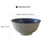 Imagem de Bowl Pote em Cerâmica Escamas Azul e Branco 600ml - 1 unid.