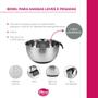 Imagem de Bowl Prata e Preto Multiuso Aço Inox 5L com Alça Cromus Allosy para Receitas Pesadas 24x21x13cm 1un