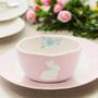 Imagem de BOWL ROSA EM PORCELANA COELHO FLORAL PASCOA 100ml