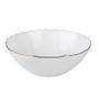 Imagem de Bowl Tetis Concha em Vidro Opalino Gold Rim Borda Dourada 470ml - L'Hermitage