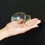 Imagem de Bowl Tigela de Vidro Formato Coração Borda Dourada Pequeno
