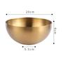 Imagem de Bowl Tigela Multiuso de Aço Inox Dourado Gold Salada Saladeira 20cm