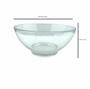 Imagem de Bowl Vasilha De Vidro Redonda Grande Transparente Para Salada/Sobremesa 2,5L Multiuso 