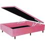 Imagem de Box Base Bau Casal Padrao Suede Rosa