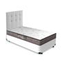 Imagem de Box + Cabeceira Cassis e Colchão Solteiro - Ortobom - Light D23 - 88x188x47cm Branco