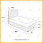 Imagem de Box + Cabeceira Cassis e Colchão Solteiro - Ortobom - Light D23 - 88x188x47cm Branco