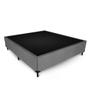 Imagem de Box Max Ultra Blindado Suede Chumbo Casal 138x188x42cm