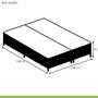Imagem de Box Queen Júlia 42x158x198cmcom Colchão Queen Quality D33 Duoface 26x158x198cm