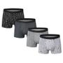 Imagem de Boxers Masculinos Plus Size com Estampa - 4 Unidades - Cintura Elástica Confortável