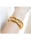 Imagem de Bracelete Elos Grandes Dourado 7,5 cm